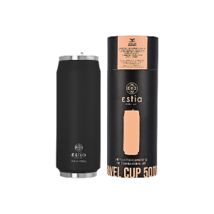 Estia 01-7843 ΘΕΡΜΟΣ TRAVEL CUP SAVE THE AEGEAN 500ml MIDNIGHT BLACK
