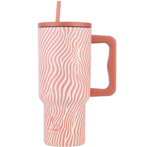 Estia 01-32043 Θερμός Με Λαβή & Καλαμάκι 900ml Estia Save The Aegean Tumbler Soft Ripple