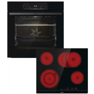 Gorenje Pacific Basic Set BOS6737E13BGOT (Φούρνος BOS6737E13BGOT Εστία ECT643BSCOT) Σετ Ηλεκτρική Κουζίνα 77lt Με Αυτόνομη Κεραμική Εστία Μαύρο Γυαλί(Π.59,5xΥ.59,5xΒ.56,4)B-Stock