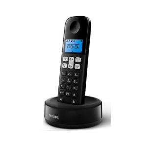 Philips D161/34 Ασύρματο Τηλέφωνο Μαύρο Ελληνικό Μενού & Ανοιχτή Ακρόαση