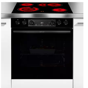 Gorenje BCS737DBGOT Σετ Εντιχοιζόμενης Ηλεκτρικής Κουζίνας 77L Με Κεραμική Εστία Μαύρο Γυαλί (Υ.59,5xΠ.59,5xΒ.56,4)B-Stock (Εξωτερικές Φθορές)