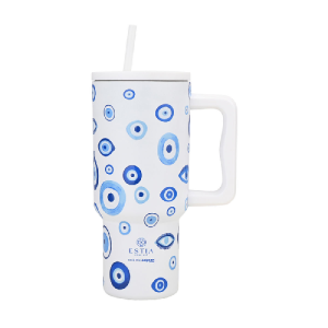 Estia 01-35204 ΘΕΡΜΟΣ STRAW TUMBLER XL SAVE THE AEGEAN 900ml SPIRIT OF LUCK