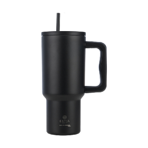 Estia 01-32111 ΘΕΡΜΟΣ STRAW TUMBLER XL SAVE THE AEGEAN 900ml MIDNIGHT BLACK