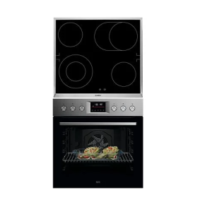 AEG OU5PE40SM Σετ Εντιχοιζόμενος Φούρνος Πυρολιτικός Inox 72lt. Με Κεραμική Εστία B-Stock (Εξωτερικές Φθορές)