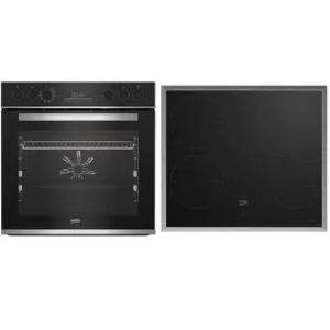 Beko BBUM13340XMPEF Σετ Εντιχοιζόμενος Φούρνος 72lt. & Επαγωγική Εστία Μαύρο Γυαλί/Inox (Υ.59.5xΠ.59.4xΒ.56.7) B-Stock (Εξωτερικές Φθορές)