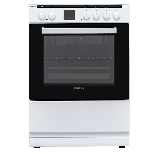 UNITED UFV-68287TP Ελεύθερη Ηλεκτρική Κουζίνα 69 Λίτρα Με Κεραμική Εστία & Ηλεκτρονικό Ρολόι Λευκή (Υ.85xΠ.60xΒ.60) UNITED UFV-68287TP Ελεύθερη Ηλεκτρική Κουζίνα 69 Λίτρα Με Κεραμική Εστία & Ηλεκτρονικό Ρολόι Λευκή (Υ.85xΠ.60xΒ.60)