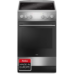 Amica SHC 11595 E Ελεύθερη Ηλεκτρική Κουζίνα 68lt. Με Κεραμική Εστία SteamClean Inox B-Stock (Χωρίς Συσκευασία)