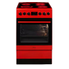Amica SHC 11504 R Ελεύθερη Ηλεκτρική Κουζίνα Με Κεραμική Εστία 65lt. SteamClean Κόκκινο B-Stock (Υ.185xΠ.50xB.60) (Εξωτερικές Φθορές)