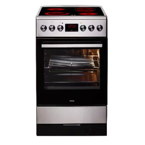 Amica SHC 903 001 E Ελεύθερη Ηλεκτρική Κουζίνα SteamClean 65lt. Με Κεραμική Εστία Inox B-Stock (Υ.85xΠ.50xΒ.60) Εξωτερικές Φθορές