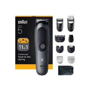 Braun AIO5560 Σετ Περιποίησης Επαναφορτιζόμενης Ξυριστικής Μηχανής Γενειάδας/μαλλιών/σώματος
