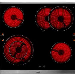Aeg HE604062XB Συνδυαζόμενη Ηλεκτρική Κεραμική Εστία Με Inox Πλαίσιο