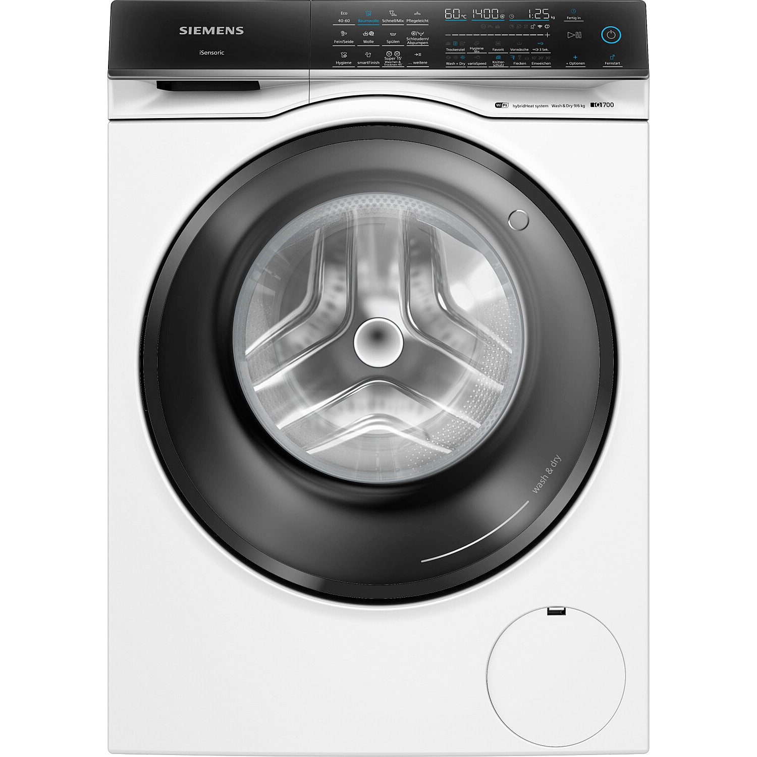 Siemens iQ700 WN54C2070 Πλυντήριο/Στεγνωτήριο 9kg/6kg 1400 σ.α.λ. Λευκό/Μαύρο (Π.59,8xΥ.84,8xΒ.62,2) Siemens iQ700 WN54C2070 Πλυντήριο/Στεγνωτήριο 9kg/6kg 1400 σ.α.λ. Λευκό/Μαύρο (Π.59,8xΥ.84,8xΒ.62,2)