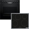 Bosch HEG517BB4/NIF645CB5E Εντιχοιζόμενη Ηλεκτρική Κουζίνα 71lt. Με Αυτόνομη Επαγωγική Εστία (Υ.59,5xΠ.59,4xΒ.54,8) B-Stock (Χωρίς Συσκευασία)