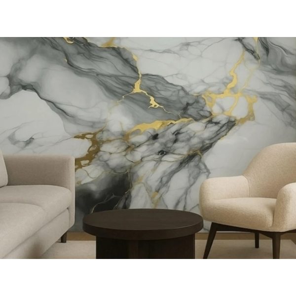 Πάνελ Τοίχου PVC Marble Gold [2.8×1.22m]