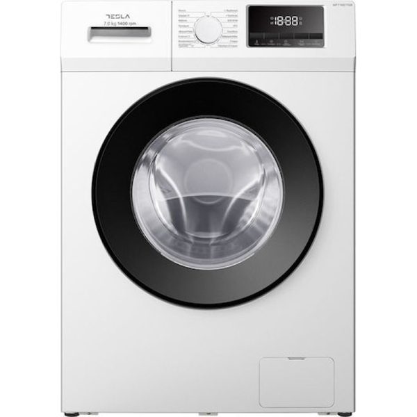 Tesla WF71461TGR Πλυντήριο Ρούχων 7kg 1400στρ. Λευκό (Υ.85xΠ.59,5xΒ.49,5)
