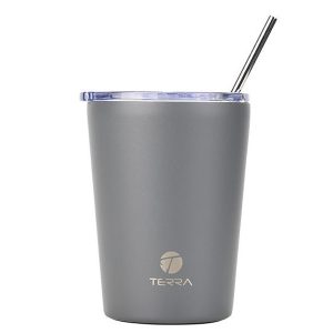 TERRA 01-30186 ΘΕΡΜΟΣ COFFEE MUG SAVE THE AEGEAN 350ml ΜΟΝΟΧΡΩΜΟ ASSORTED ΓΚΡΙ