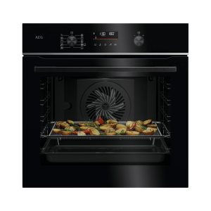 AEG TS6PB51ZAB μαύρος εντοιχιζόμενος φούρνος 71 λίτρων — επίσημη εμπρός όψη