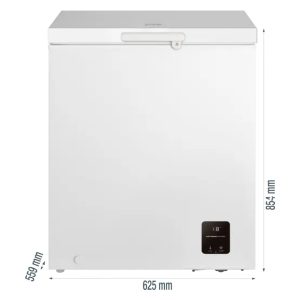 Καταψύκτης Gorenje FH14EAW με διαστάσεις πλάτους 625mm, ύψους 854mm και βάθους 559mm.