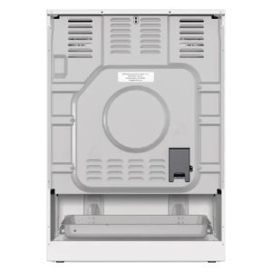 Πίσω όψη της λευκής κεραμικής κουζίνας Gorenje GECS6C70WPA.