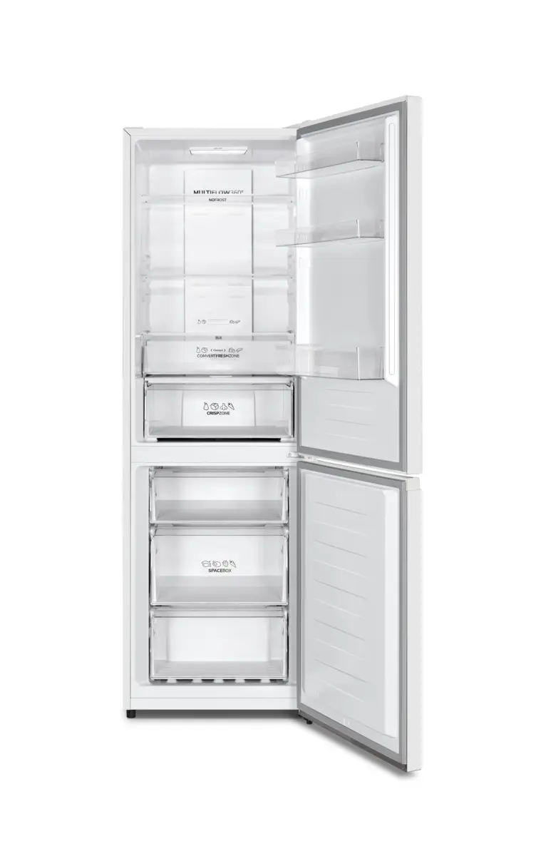 Gorenje NRK619CAW4 — εσωτερικό συσκευής Gorenje NRK619CAW4 — εσωτερικό συντήρησης και κατάψυξης με ανοικτές πόρτες