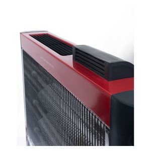 Κόκκινη θερμάστρα χαλαζία Gruppe NGF-24IF Red, λεπτομέρεια επάνω γρίλιας και πλαισίου.