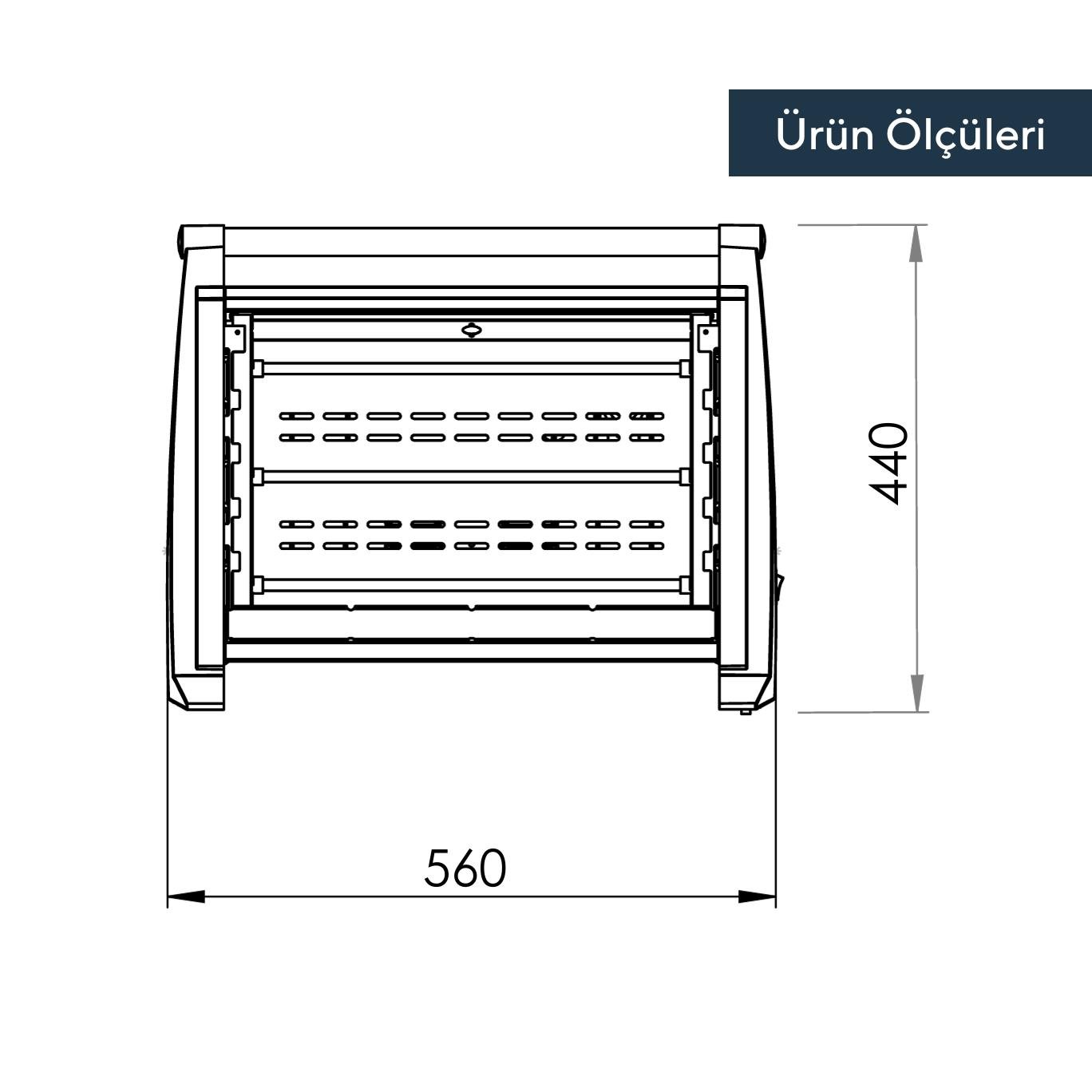KUMTEL LX-2832 – επίσημες διαστάσεις KUMTEL LX-2832 – επίσημο σχέδιο διαστάσεων, πλάτος 56 cm και ύψος 44 cm