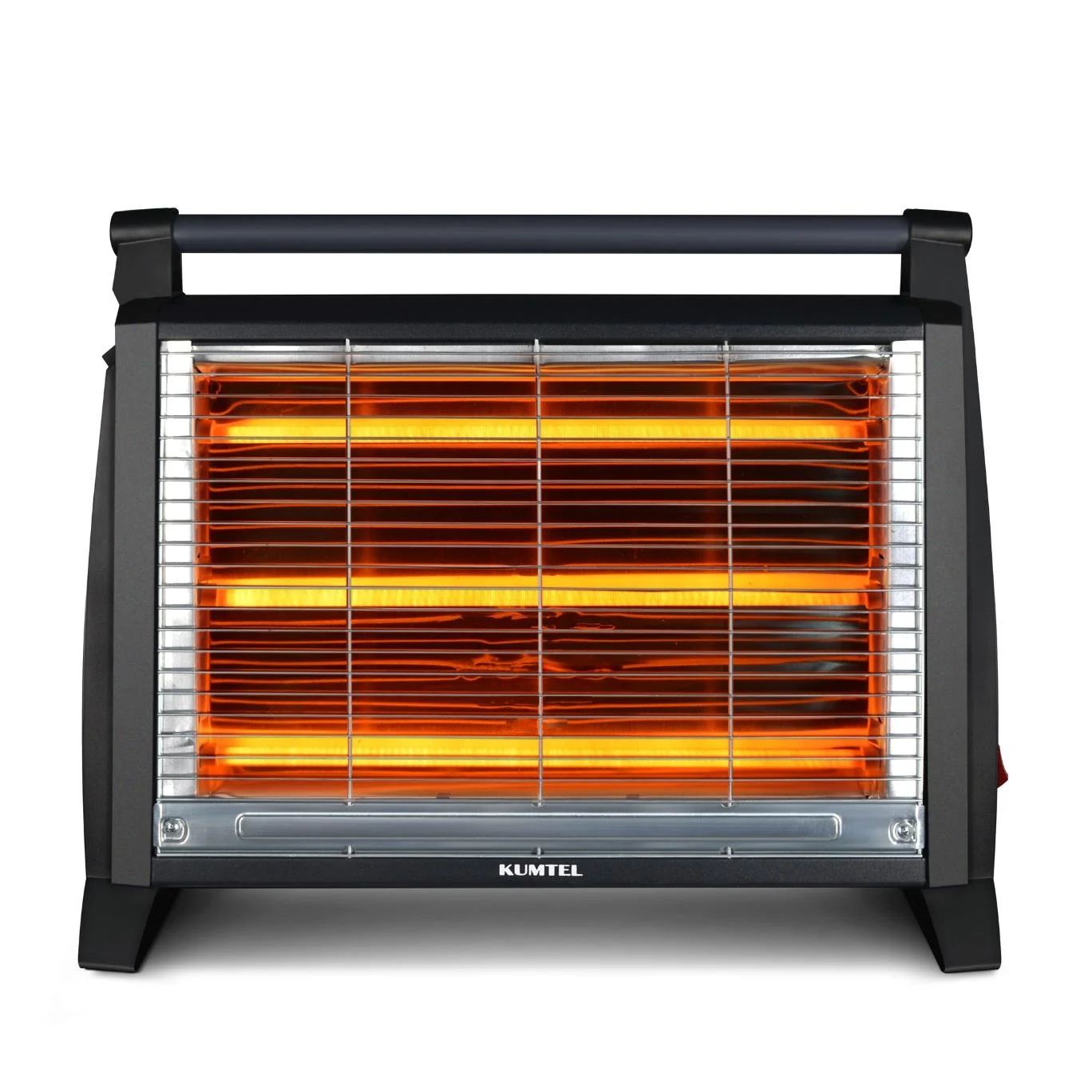 KUMTEL LX-2832 – εμπρός όψη KUMTEL LX-2832 μαύρη σόμπα χαλαζία 1500W – εμπρός όψη