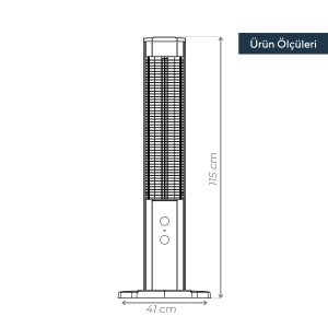 KUMTEL MH-2300 – επίσημο σχέδιο διαστάσεων 115 × 41 × 32,5 cm