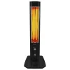 KUMTEL MH-2300 μαύρη σόμπα Mica 2300W – εμπρός όψη