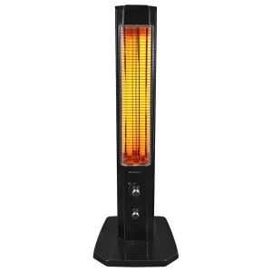 KUMTEL MH-2300 μαύρη σόμπα Mica 2300W – εμπρός όψη