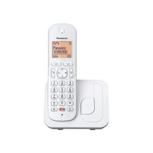 Panasonic KX-TGC250GRW λευκό ασύρματο τηλέφωνο με βάση – μπροστινή όψη